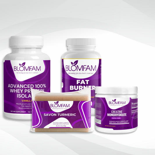 Ultimate Performance Bundle: Whey Protein + Creatine + Fat Burner + Turmeric Soap